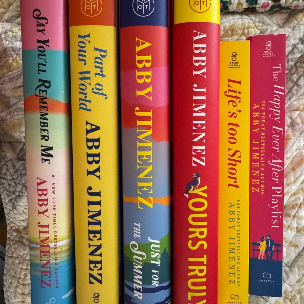 Colorful Book Collection by Abby Jimenez